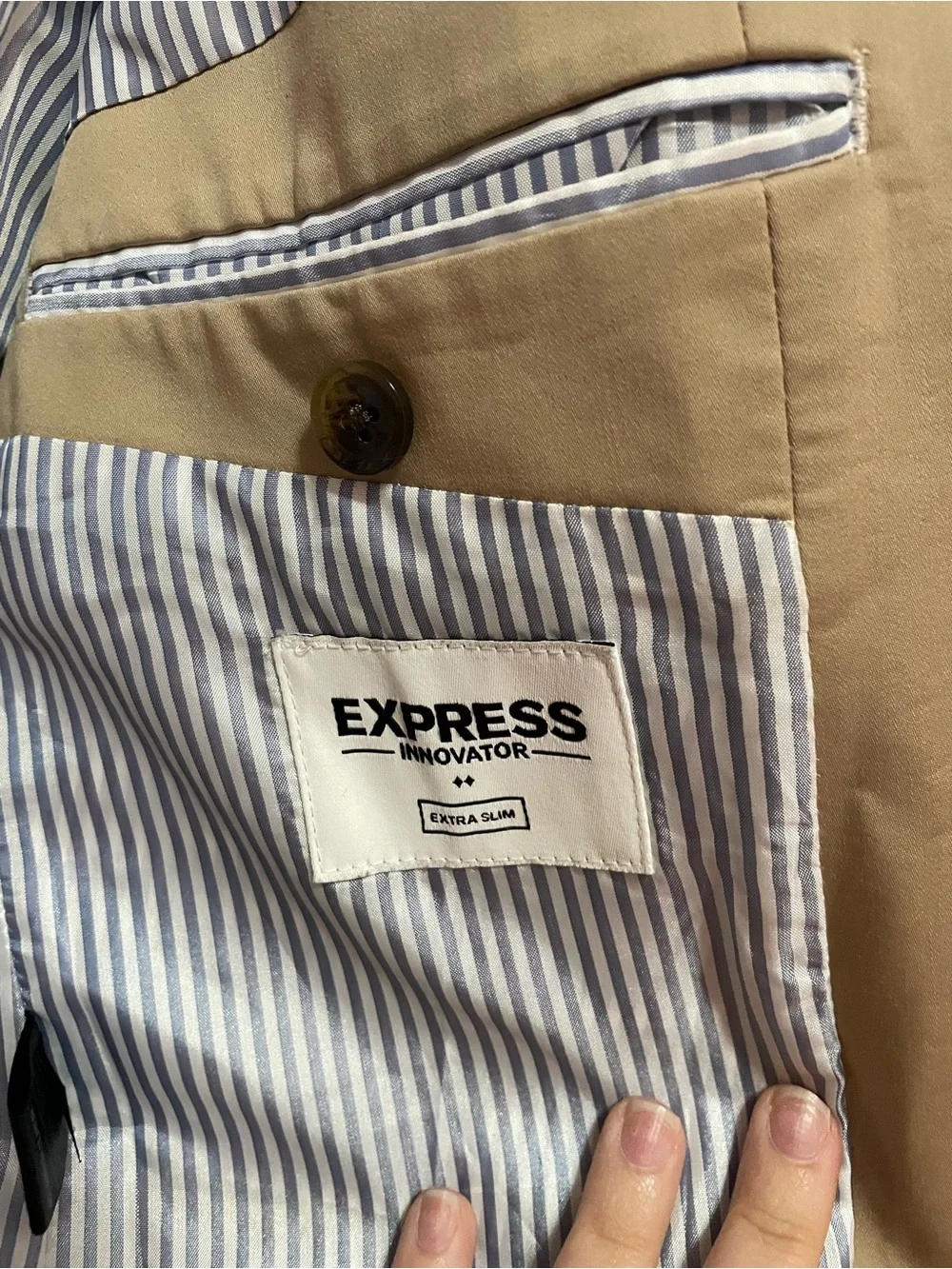Express innovator Classic Tan Blazer - Two-Button Tailored Jacket